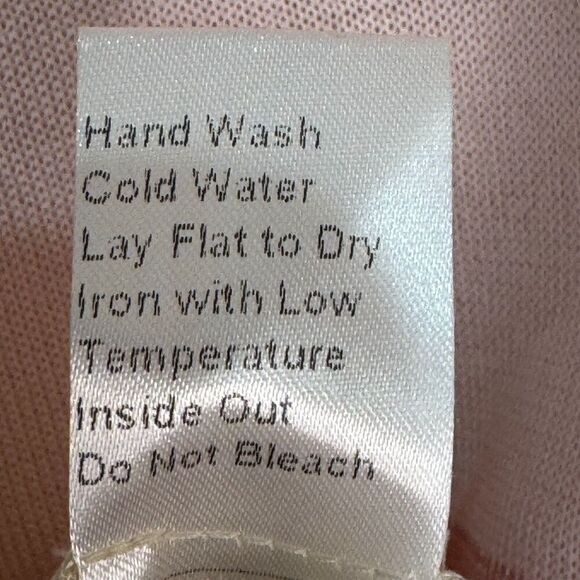 MISOOK Sweater Size Large Pink Sparkle Colorblock 3/4 Sleeve Lined - Picture 9 of 9